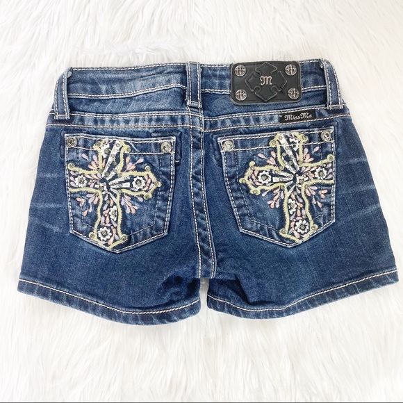 MISS ME Denim Shorts - Girls Sz. 12 - Picture 4 of 9